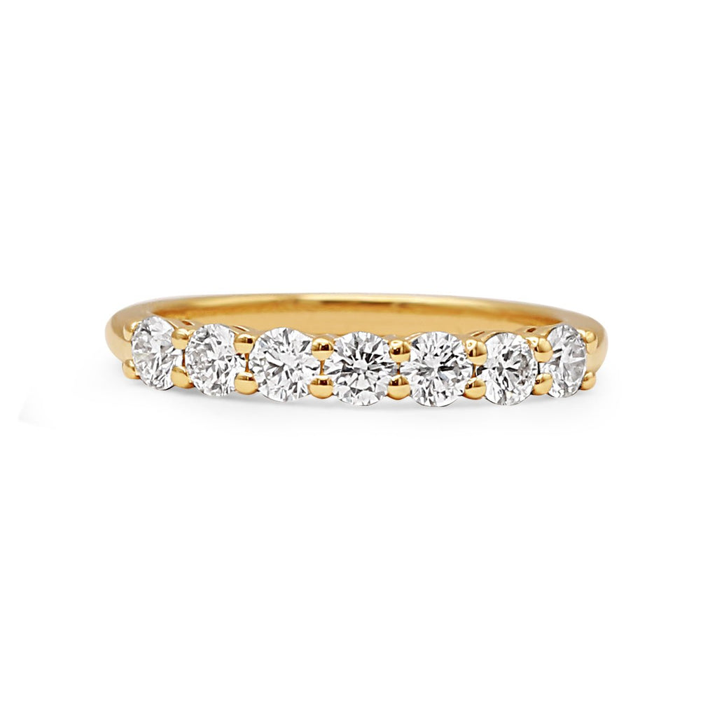 used Tiffany Forever Seven Stone Diamond Band Ring - 18ct Yellow Gold