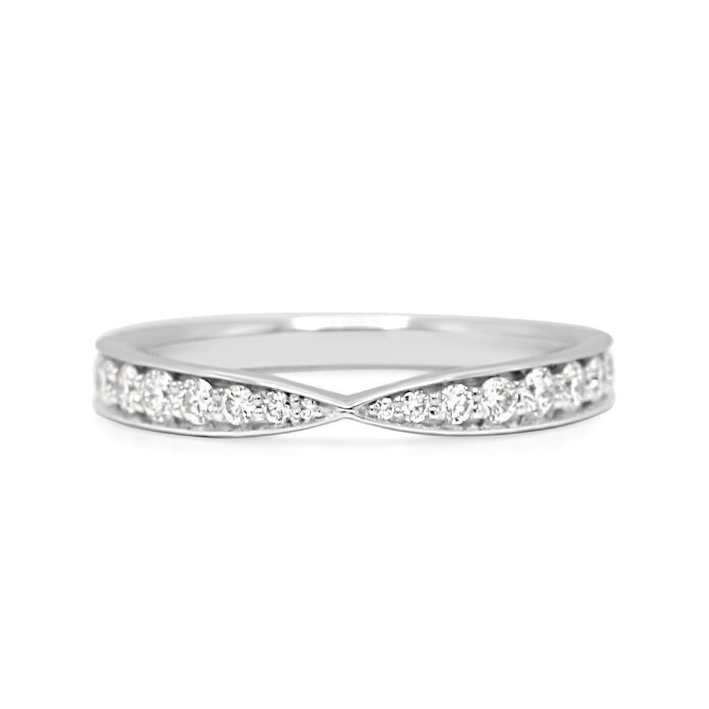 used Tiffany Harmony Band Ring With Diamonds - Platinum