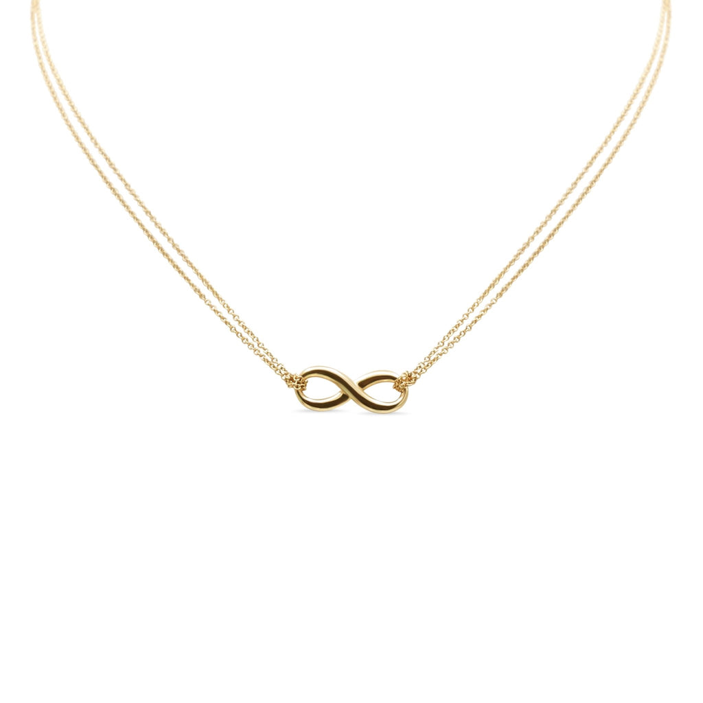 used Tiffany Infinity Pendant On 16" Necklace - 18ct Rose Gold