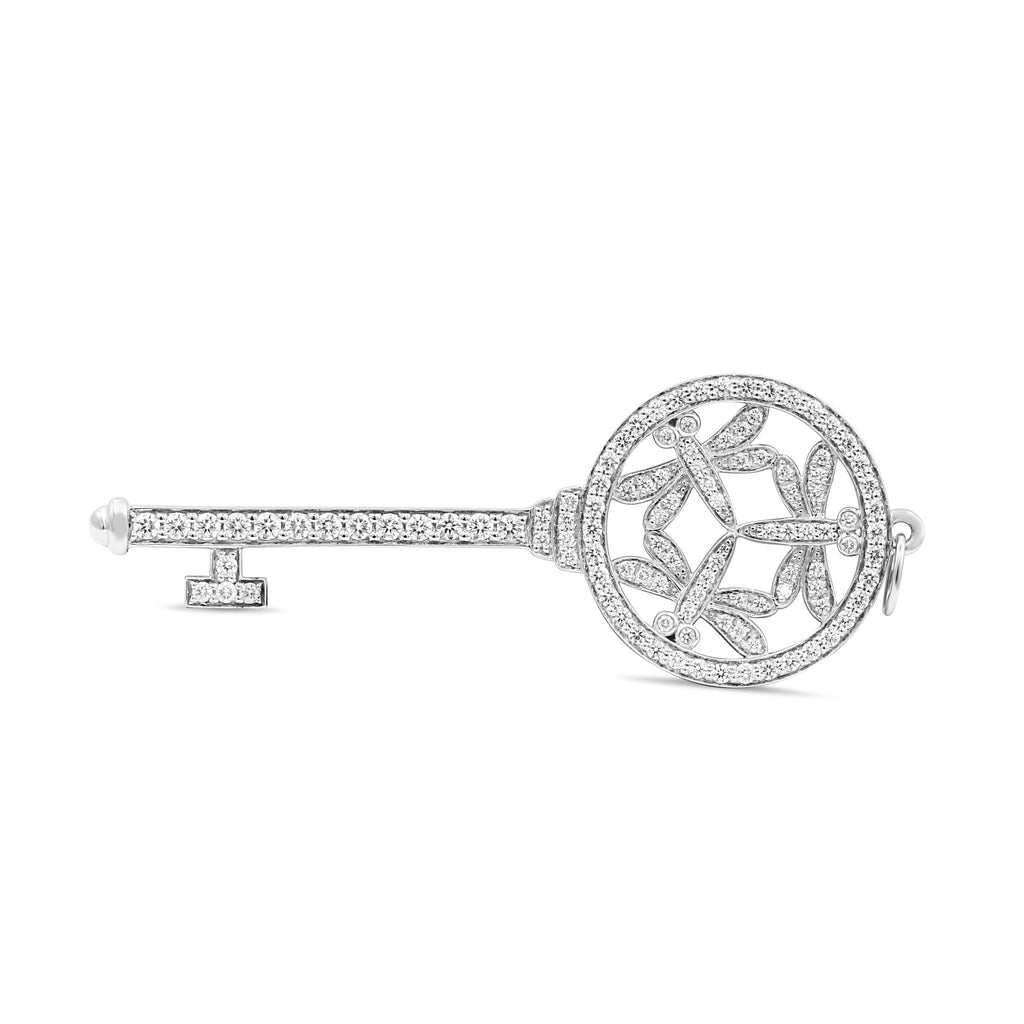 used Tiffany Large Diamond Dragonfly Key Pendant