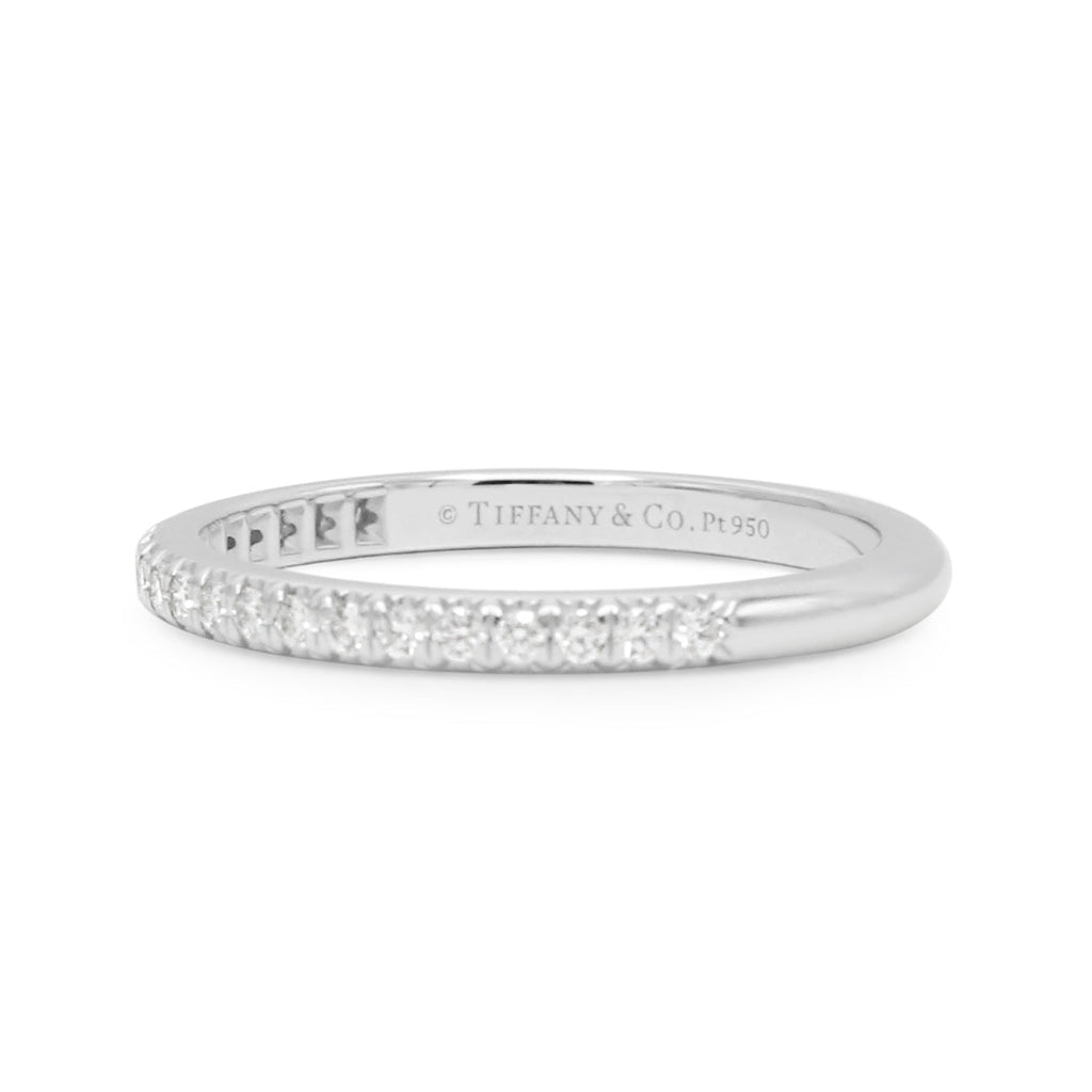 used Tiffany Soleste Half Eternity Ring With Diamonds - Platinum