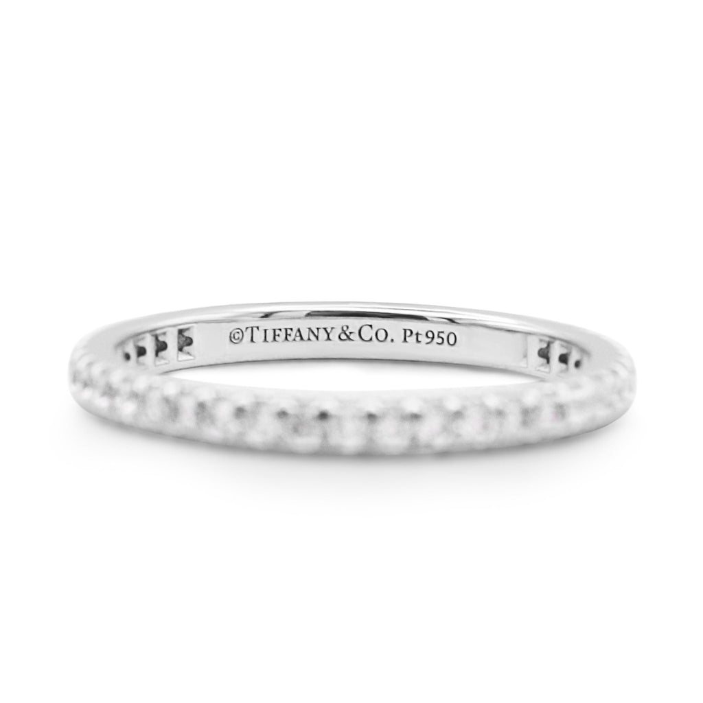 used Tiffany Soleste Half Eternity Ring With Diamonds - Platinum