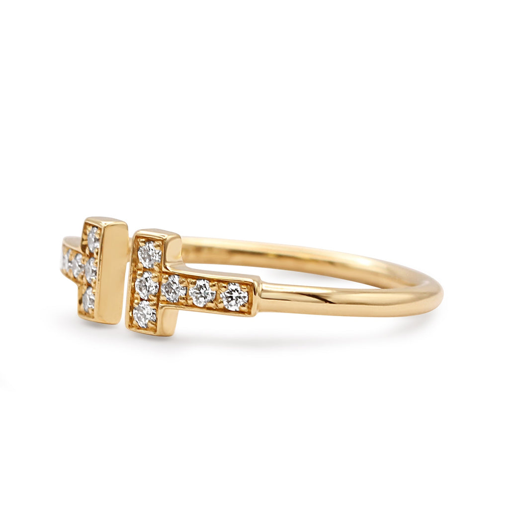 used Tiffany T Diamond Wire Ring - 18ct Yellow Gold