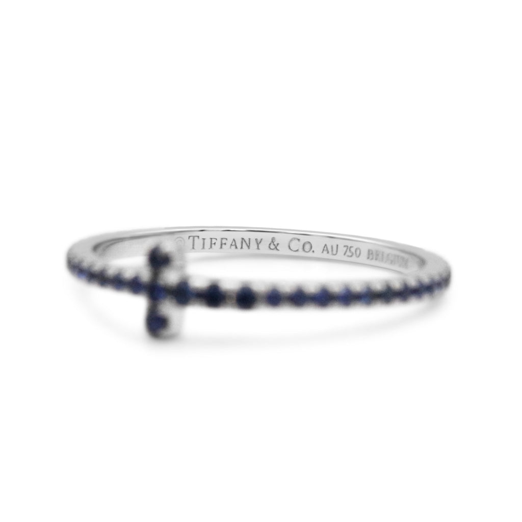 used Tiffany T Sapphire 1.5mm Wire Band Ring