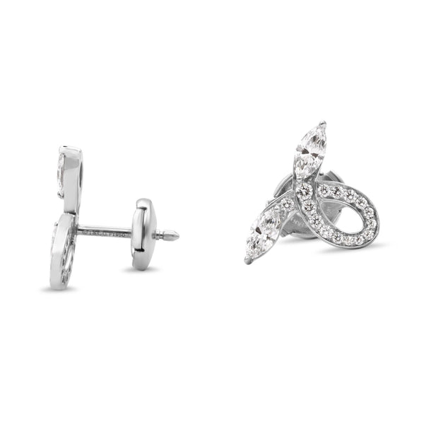 bow earrings diamond earrings used