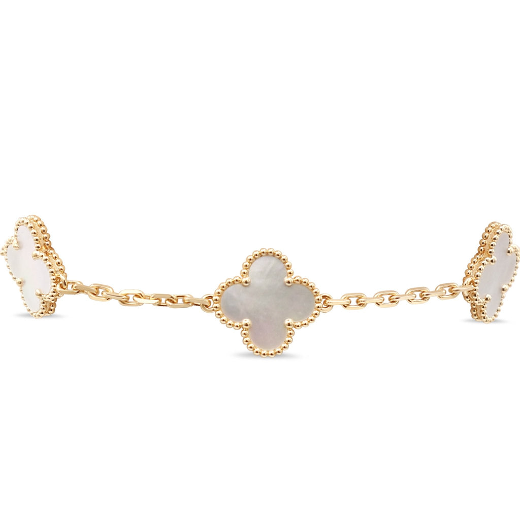 used Van Cleef & Arpels Alhambra 5 Motifs Bracelet - 18ct Yellow Gold MOP