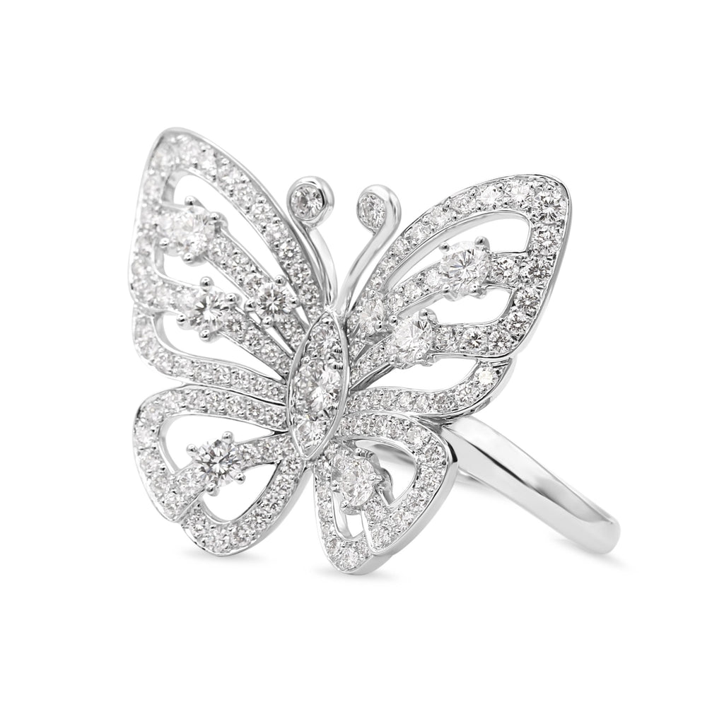used Van Cleef & Arpels Flying Butterfly Between The Finger Diamond Ring