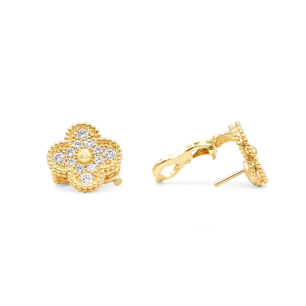 used Van Cleef & Arpels Vintage Alhambra Earrings - 18ct Yellow Gold